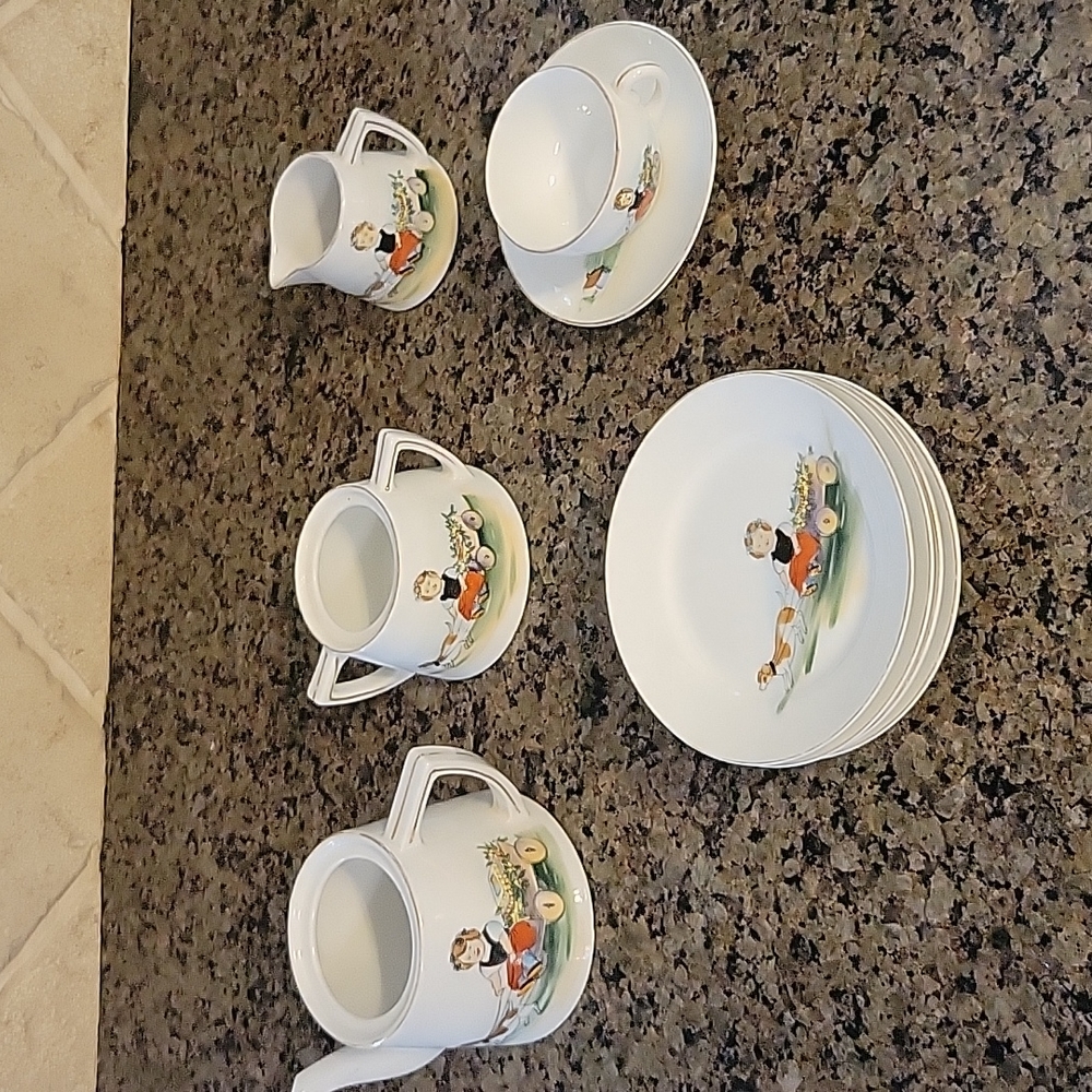 Antique Japanese tea set